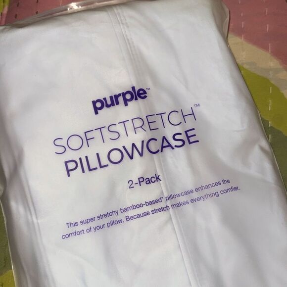 NEW IN PACKAGE Purple Mattress Softstretch Standard Pillowcase Pair-Morning Mist - Picture 11 of 14